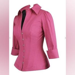 NWT Corset Story Dry Rose Corset Shirt